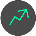 Image of an upwards-trending arrow